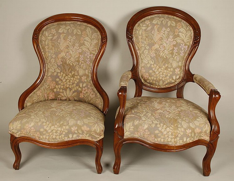 2 Elegant Victorian Parlor Chairs.