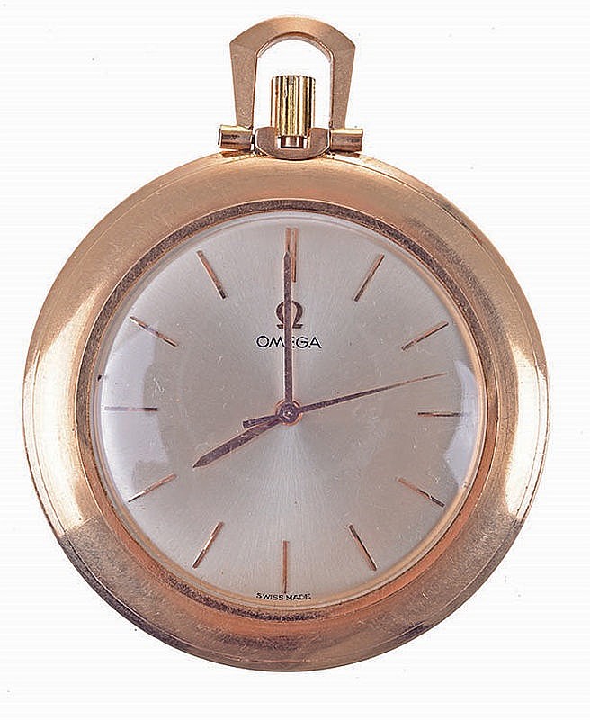 Omega 18kt gold pocket watch.
