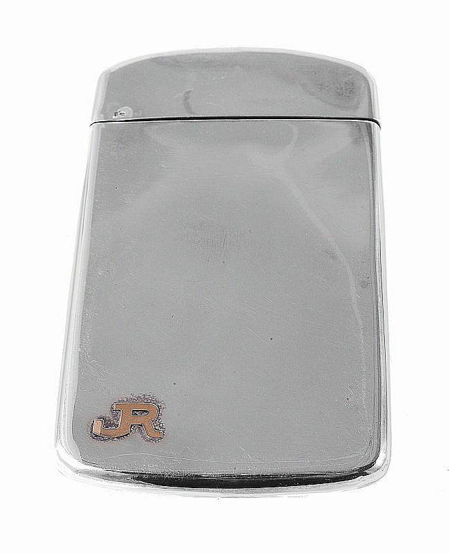 Portuguese sterling silver cigarette-case. Hallmarked.