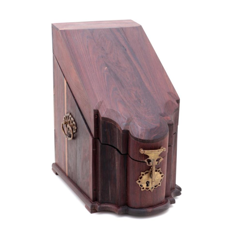 A GEORGE III STYLE CUTLERY BOX