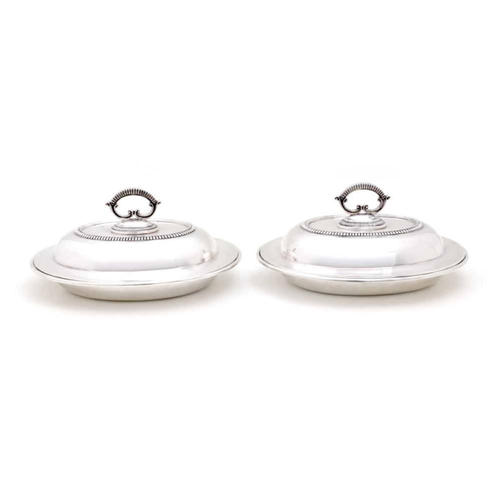 A PAIR OF COVERED PLATES