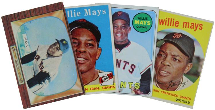 1955-69 WILLIE MAYS BASEBALL CARDS (x19)