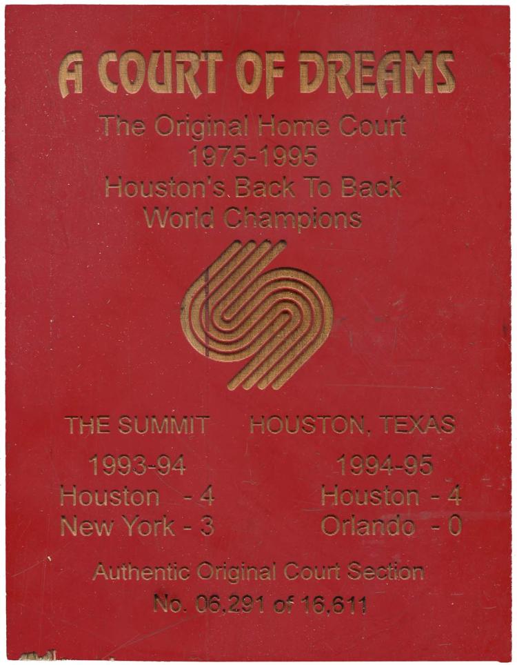 1995 HOUSTON SUMMIT BASKETBALL COURT SECTIONS (x31), SOME SIGNED