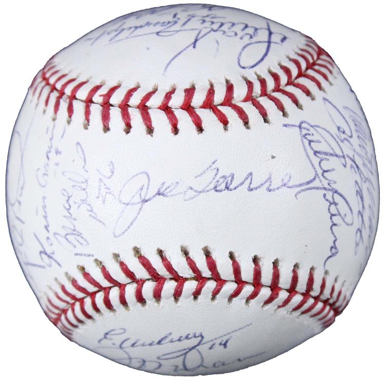 2003 NEW YORK YANKEES TEAM SIGNED BASEBALL