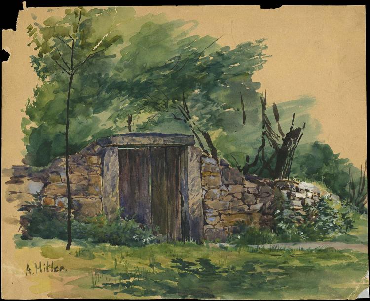 1906 ADOLF HITLER WATERCOLOR PAINTING