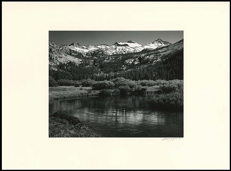 1958 ANSEL ADAMS GELATIN SILVER SIGNED PHOTOGRAPHIC PRINT