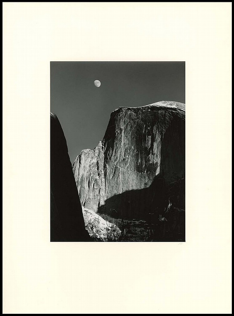 1970s ANSEL ADAMS GELATIN SILVER PHOTOGRAPHIC PRINT, INITIALED