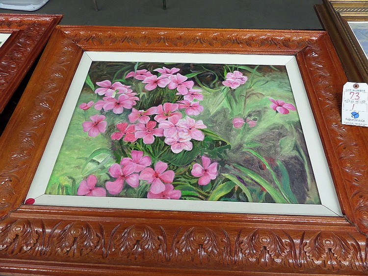 Framed 18" x 24" Wall Pic - "Pink Flowers"