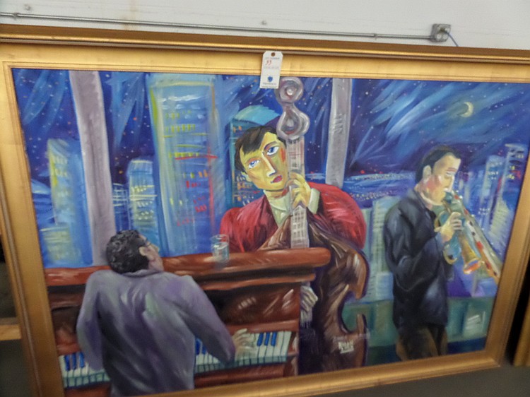 Philipp Britta Badon Framed 72" x 48" Wall Pic - "Jazz"