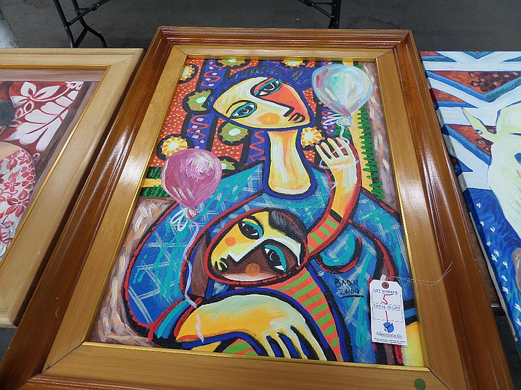 Philipp Britta Badon Framed 24" x 36" Wall Pic - "Mother with Child"