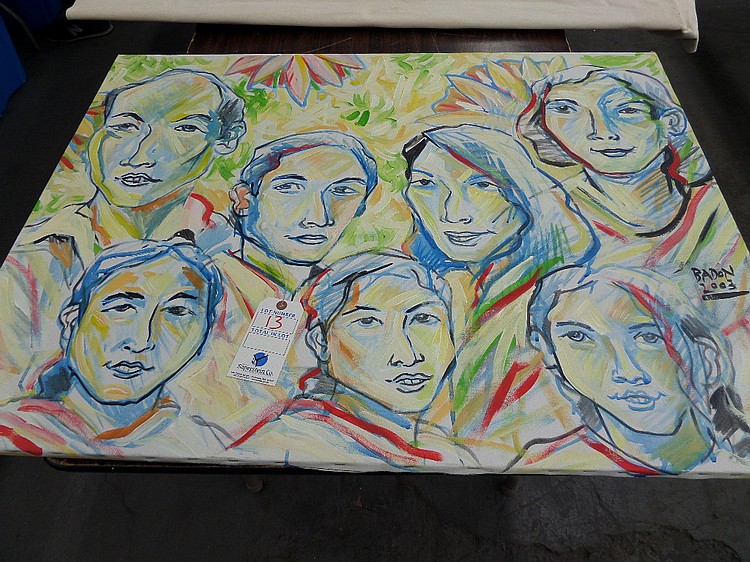 Philipp Britta Badon on Canvas 40" x 30" Wall Pic - "Seven"