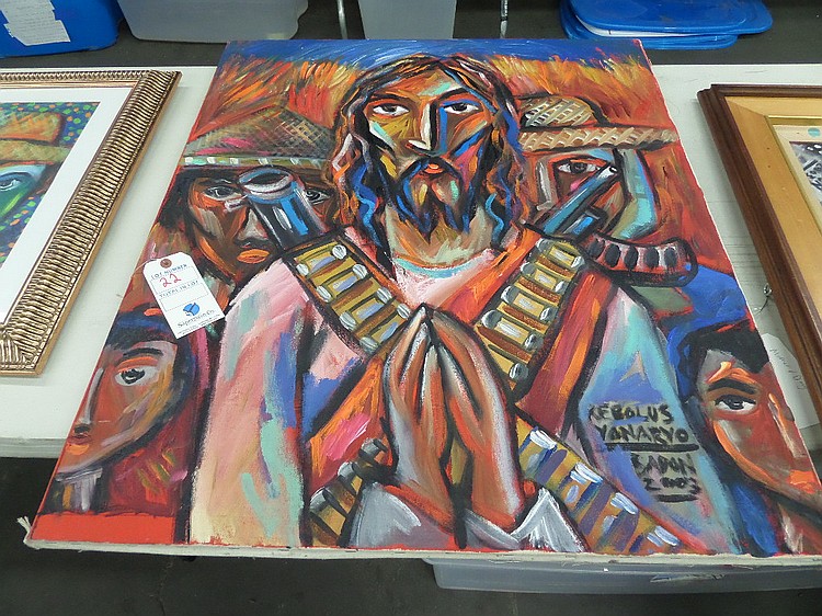 Philipp Britta Badon on Canvas 30" x 36" Wall Pic - "Rebel"