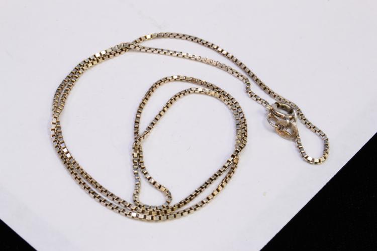 Sterling Silver Box 18 Inch Chain Necklace