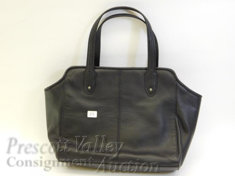 Black Leather Handbag Coach Purse
