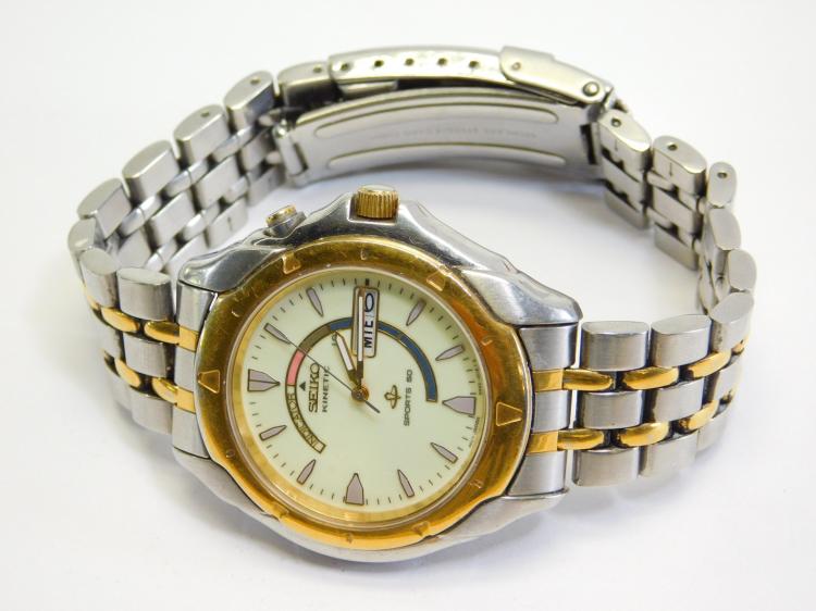 Seiko Kinetic Sports 50 Skeleton Back Automatic Watch