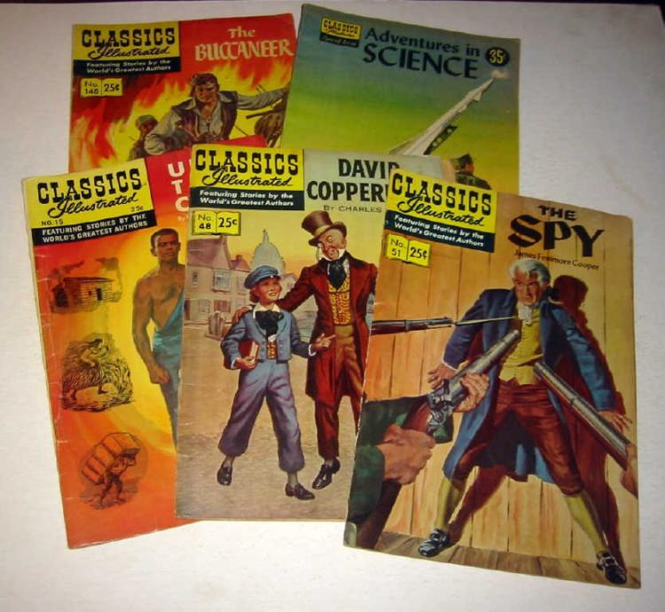 5 Issues of "Classics Illustrated"