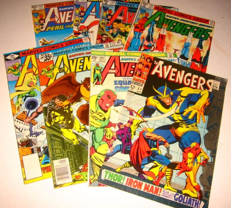 Lot of 8 "The Avengers" Comic Books