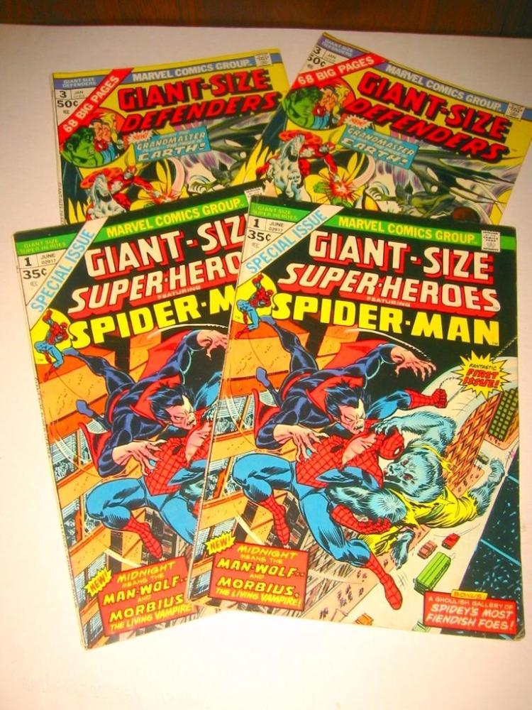 4 Giant Sized Marvel Comic Books C.a. 1974