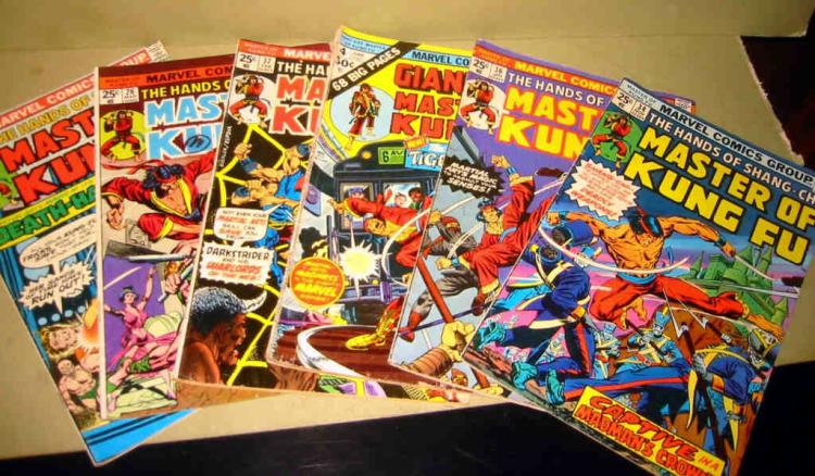 Six Issues of Master of Kung Fu Comic Books