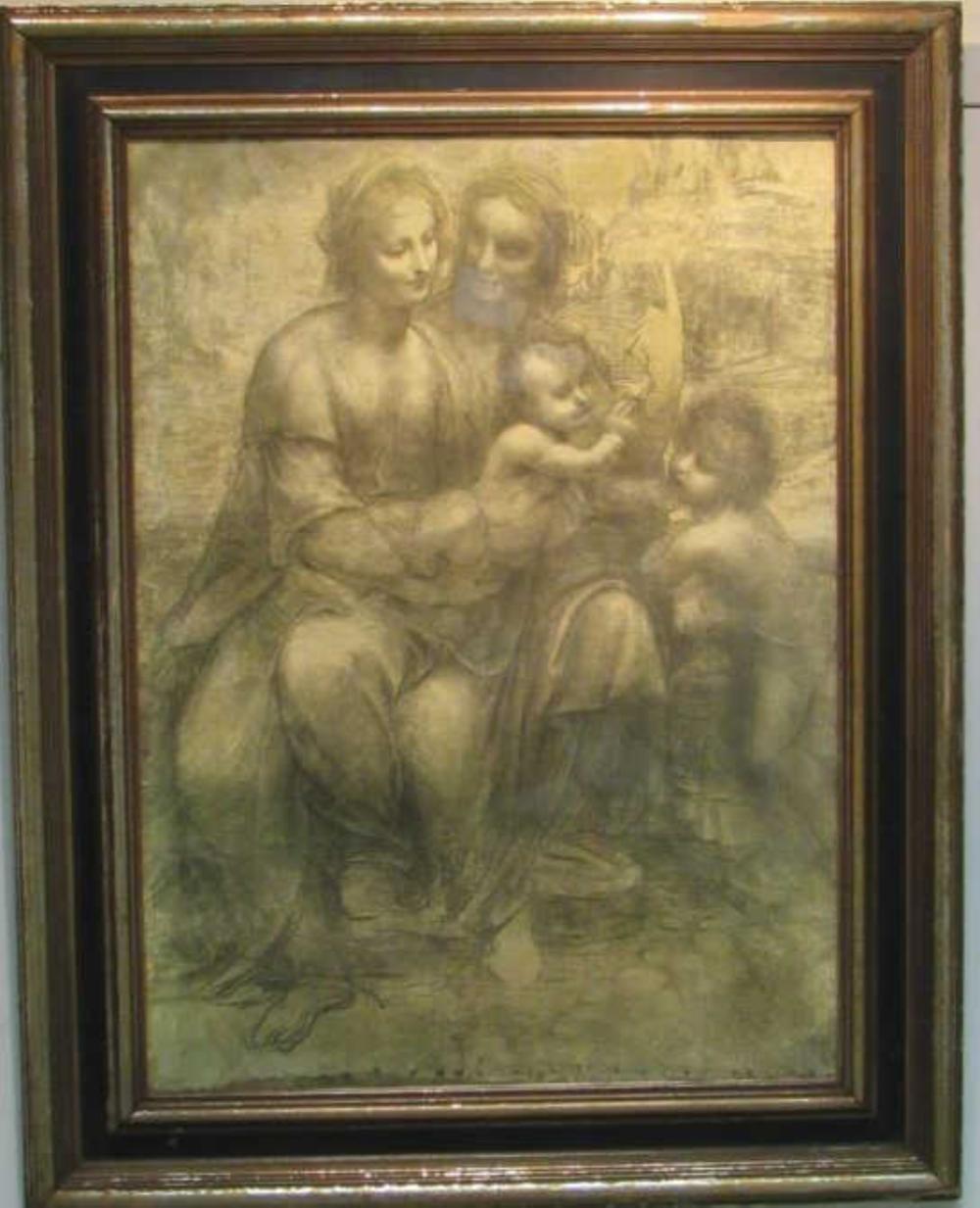 Graphite Artwork Depicting Woman Holding Child