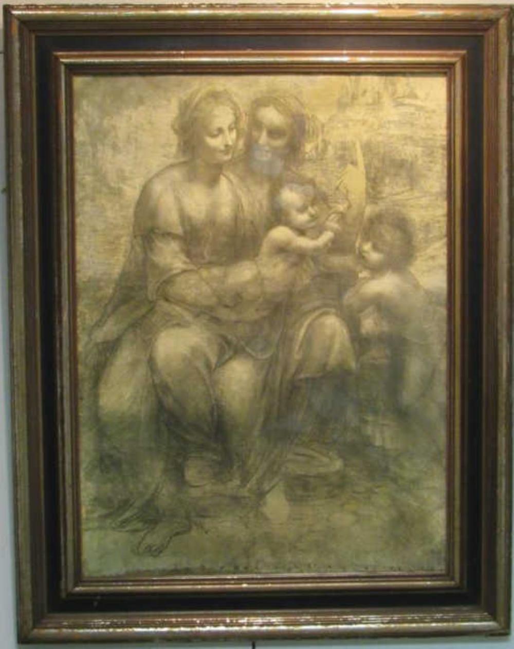 Graphite Artwork Depicting Woman Holding Child