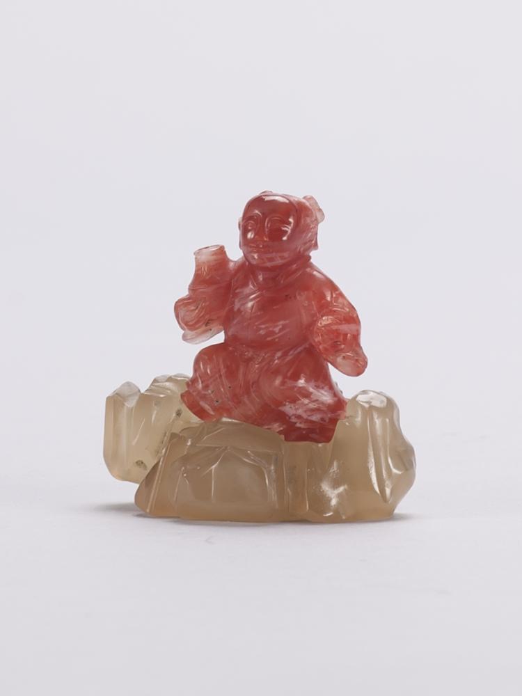 AN AGATE INCENCE-HOLDER