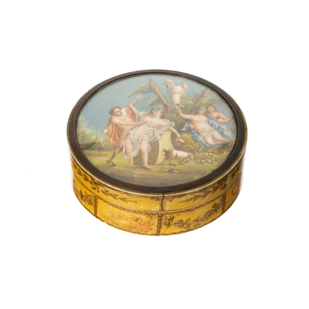 French ivory painted box