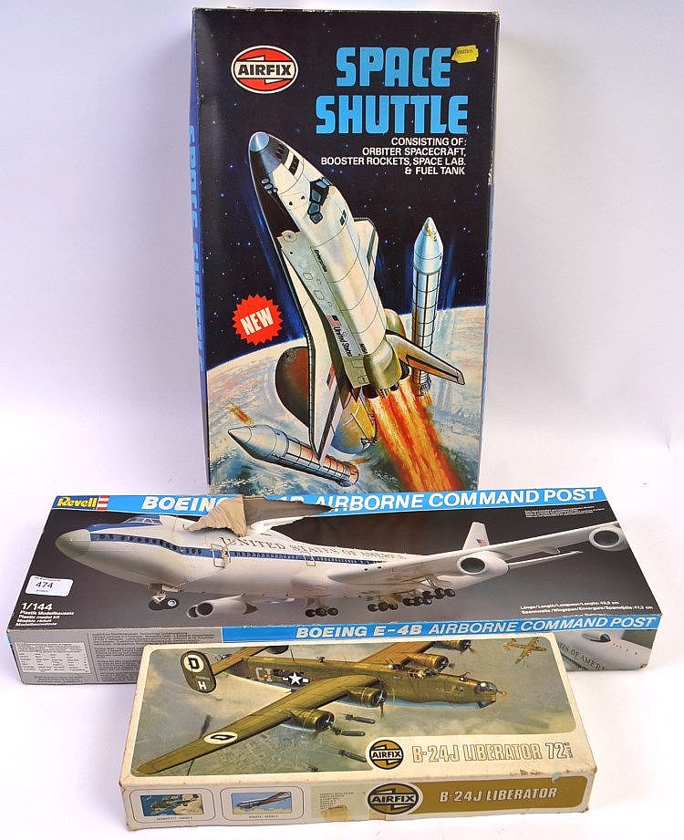 MODEL KITS; Three vintage model kits; Airfix Liberator...