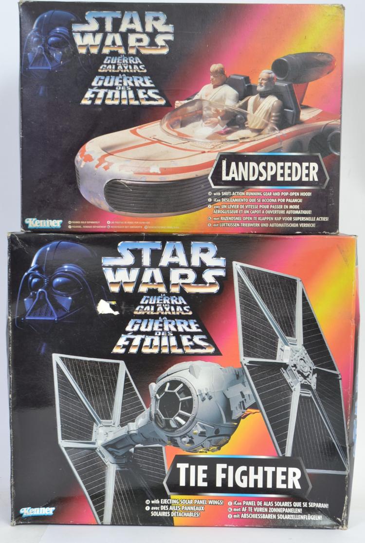 STAR WARS: Two Star Wars Kenner boxed action figure playsets - Tie fighter