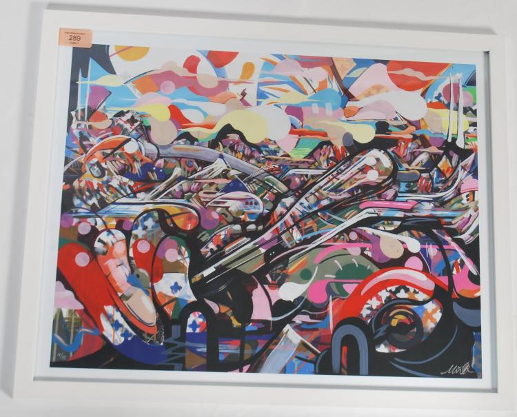 A graffiti urban art print by Bristol Street artis