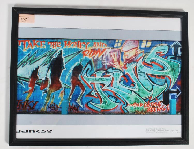 A graffiti urban art print by Bristol Street artis