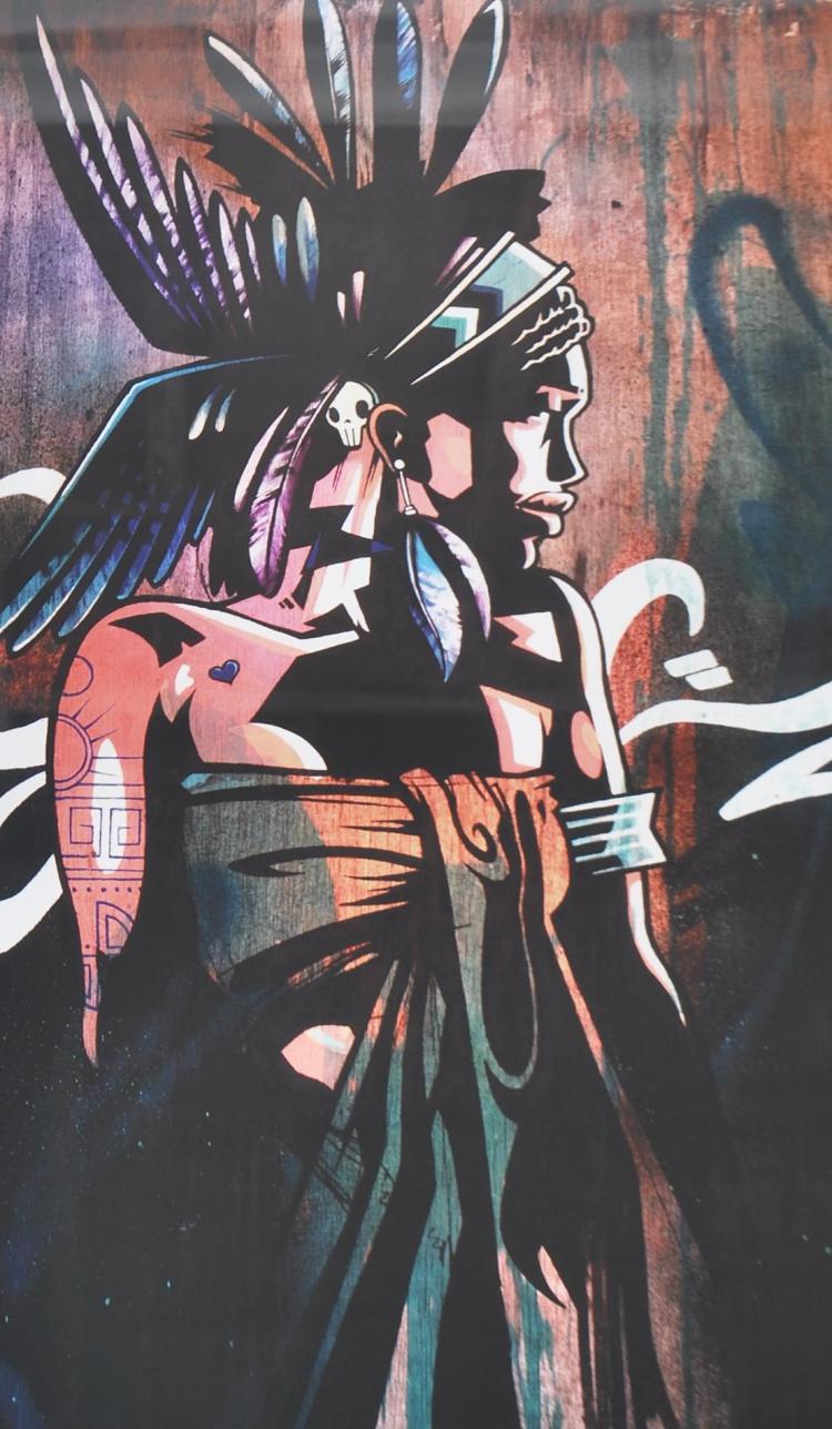 A graffiti urban art print by Bristol Street artis