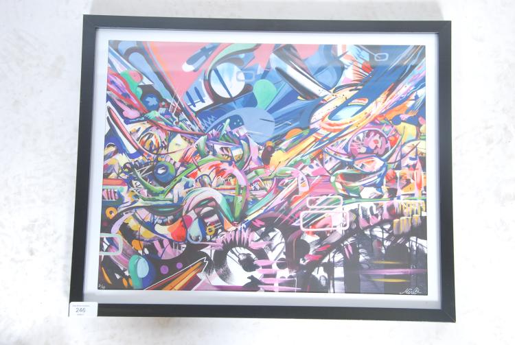 A graffiti urban art print by Bristol Street artis