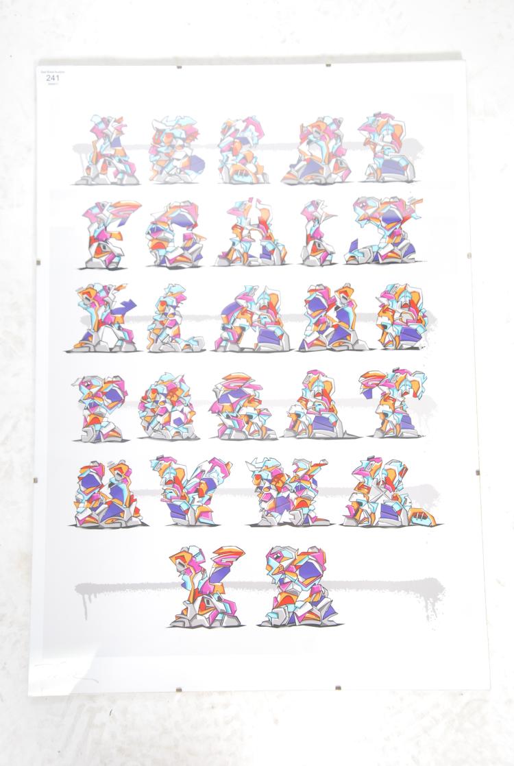 A graffiti urban art print by Bristol Street artis