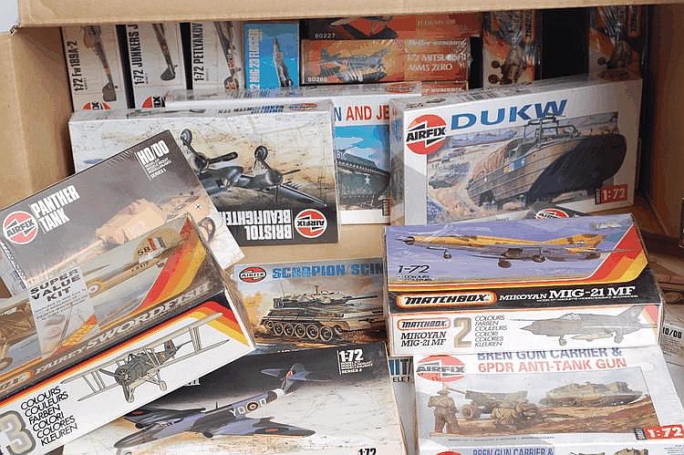 MODEL KITS; A large box to contain Airfix
