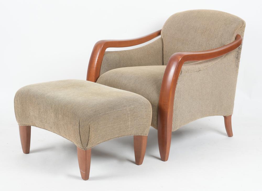 Restoration Hardware Armchair and Ottoma