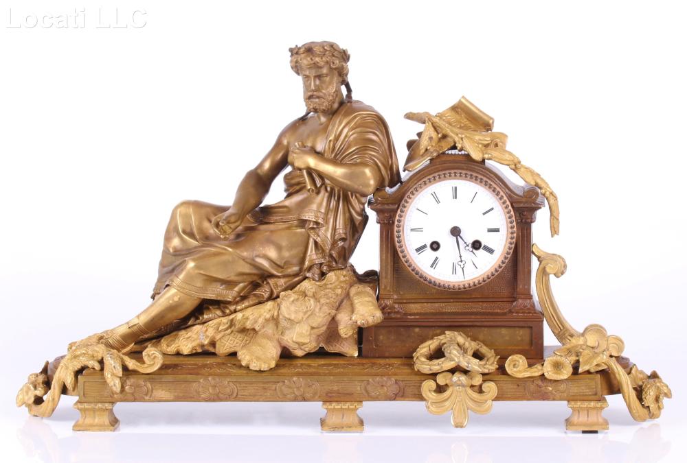A French Gilt Bronze Mantel Clock, Japy Freres
