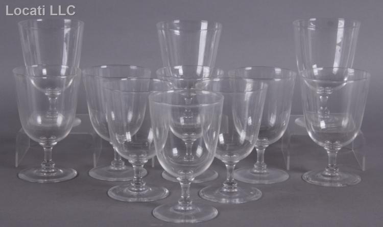 A Set of Eleven Steuben Goblets