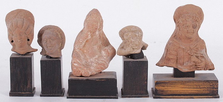 Five Ancient Roman Terracotta Fragments