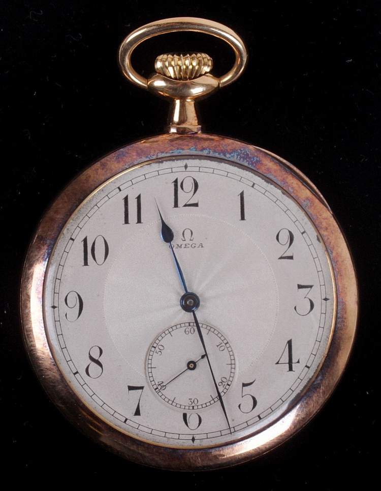 An Omega 18K Gold Pocket Watch