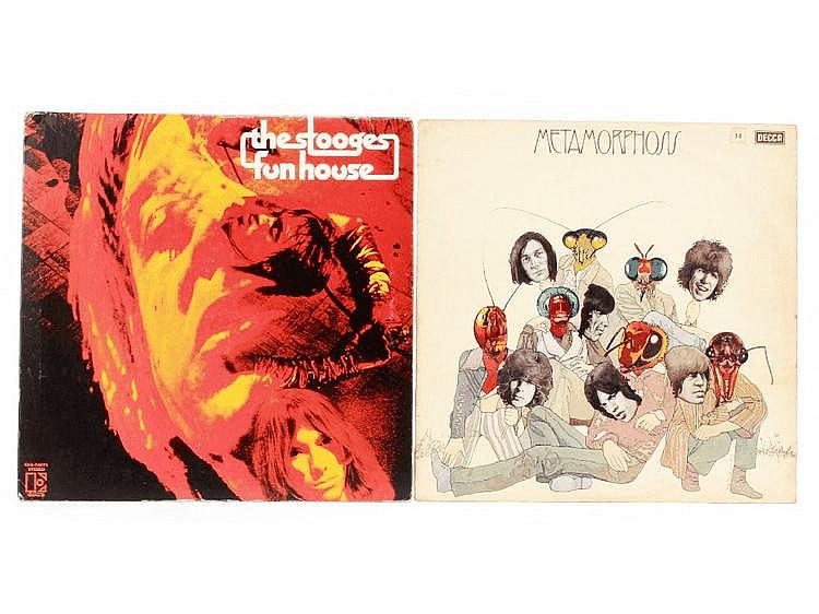 Vinyl Records: Record cases of approx 45 albums of
