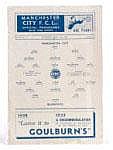 Football programme, Manchester City v Blackpool