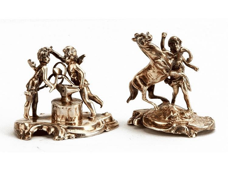 Two Victorian silver ornaments by Berthold Muller,