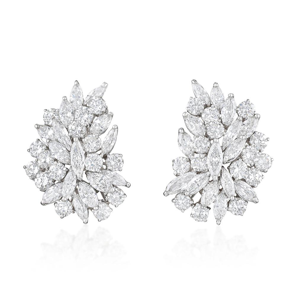 Diamond Cluster Earclips