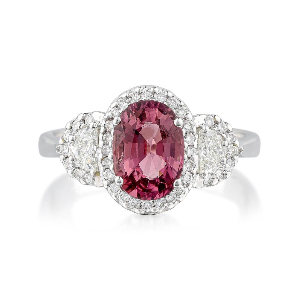 Spinel and Diamond Ring