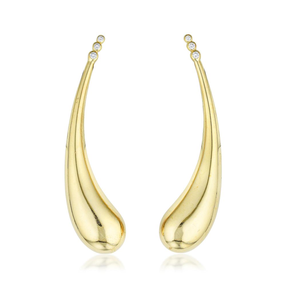 Tiffany & Co. Elsa Peretti Diamond Teardrop Earrings