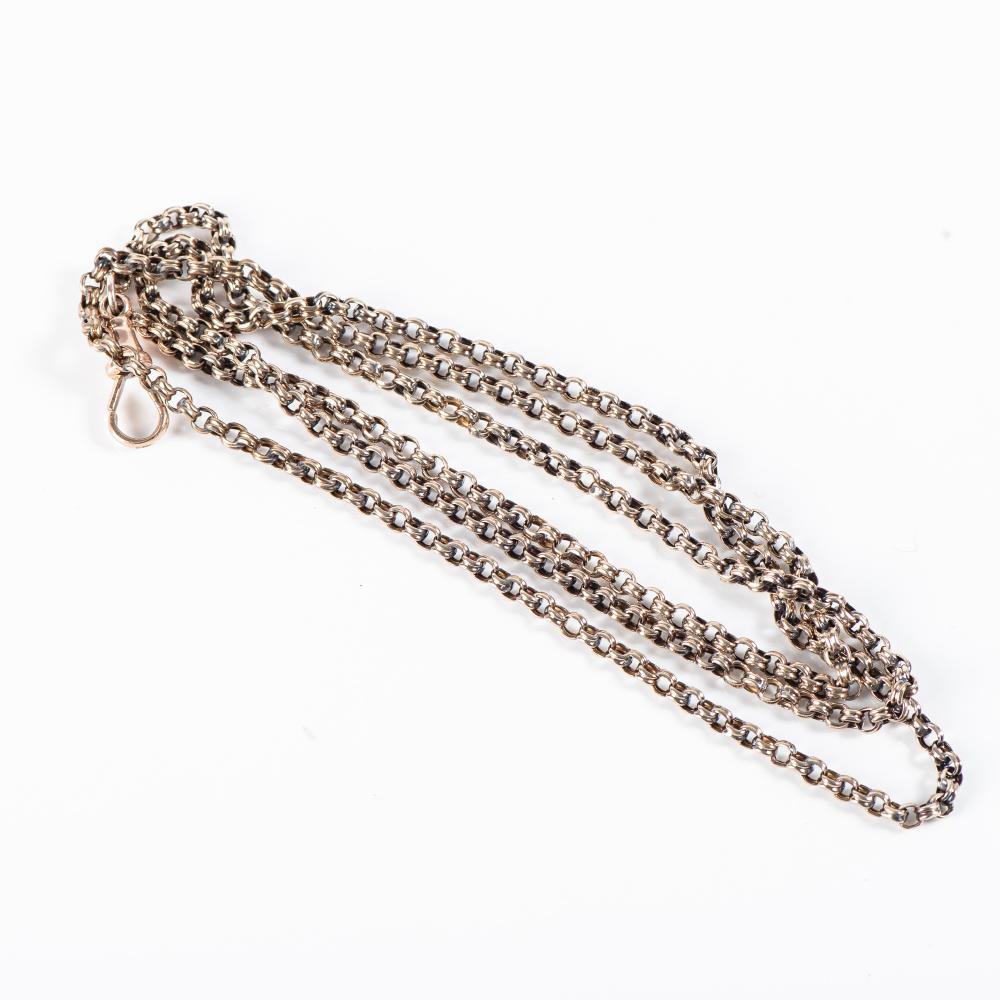 A 9CT GOLD BELCHER CHAI