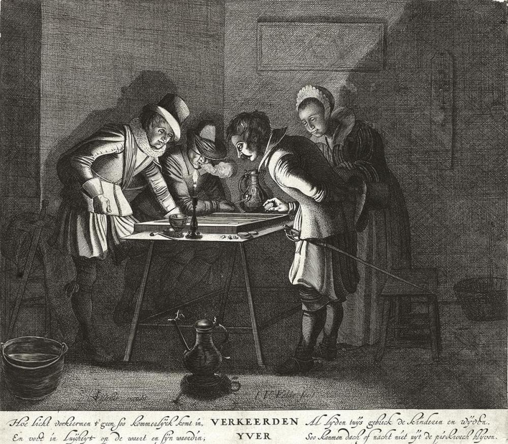 JAN VAN DE VELDE II The Backgammon Players.