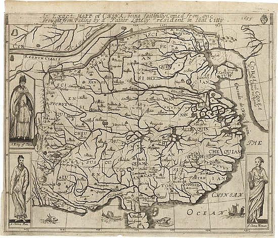 (CHINA.) Olearius, Adam. An Exact Mapp of China, being Faithfully Copied [etc.].