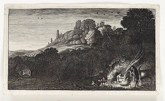JAN VAN DE VELDE II Two etchings.